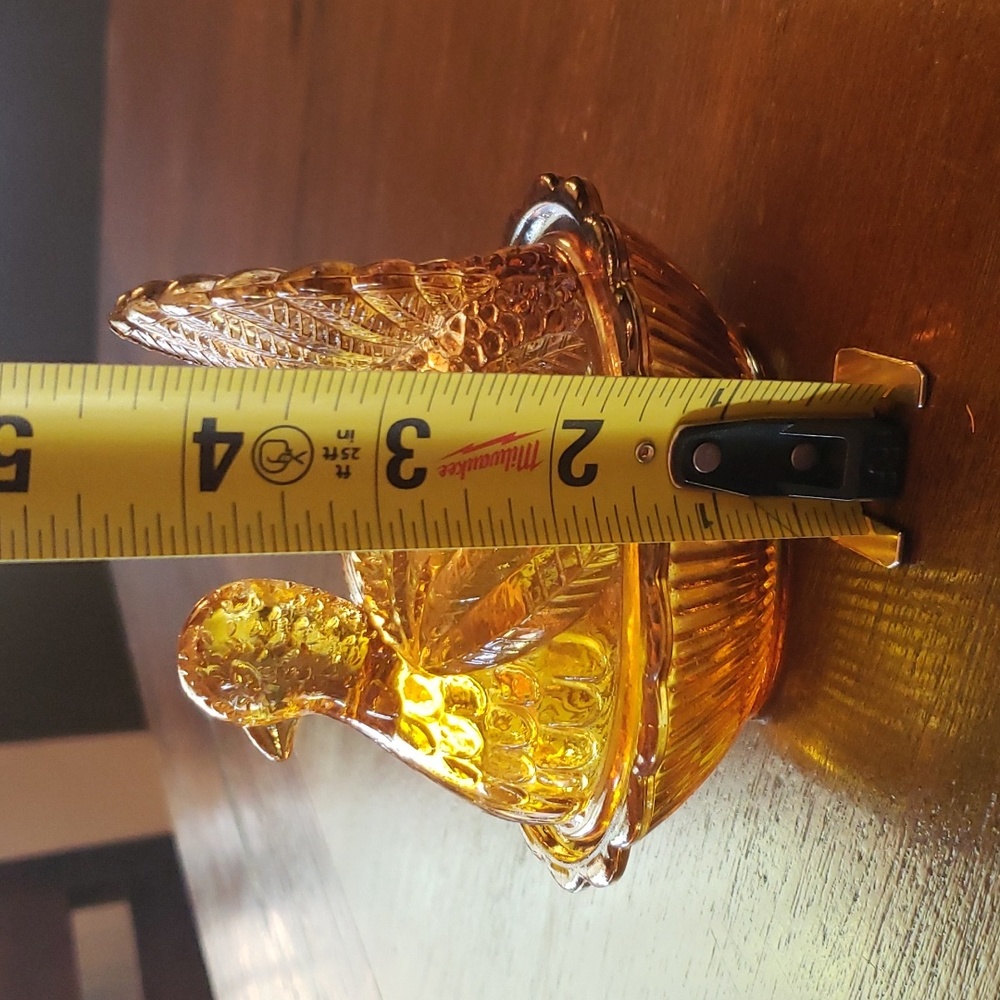 Indiana Glass Amber Nesting Turkey - Picture 7 of 12